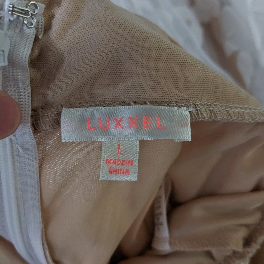 Luxxel NWT Sheer Floral Maxi Dress Sz L - Picture 10 of 12